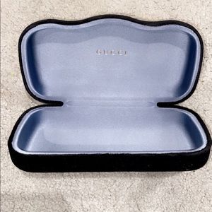 Black Gucci velvet sunglasses case